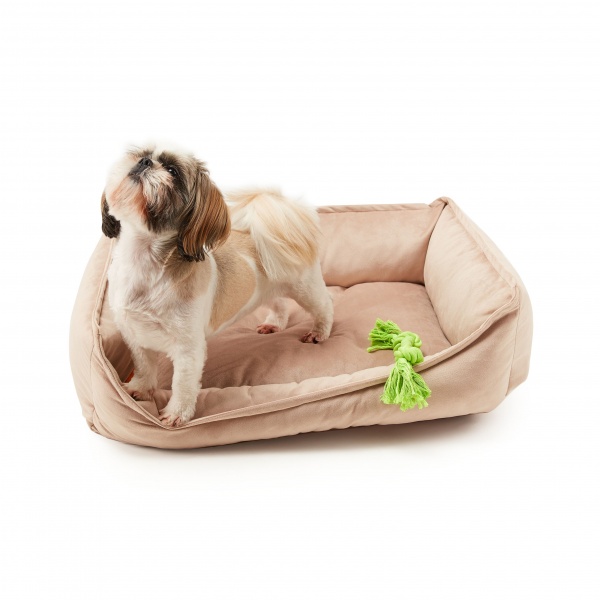 Лежак PETBED Velor Комфорт L 90x60x25 см бежевый