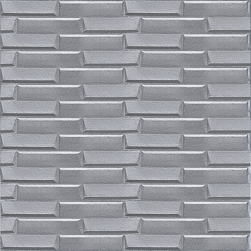 3D-панель из ПП самоклеющаяся Sticker Wall серая 700x770x5 мм SW-00000217