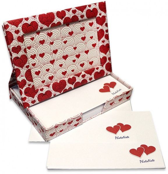 Бумага для заметок в подставке Фоторамка Сердечки