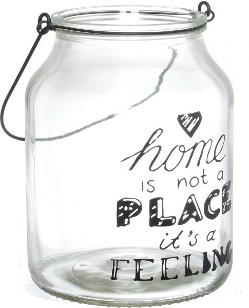 Свічник Home is not a place it's a feeling 16х16х21 см