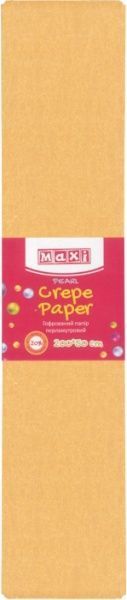 Бумага гофрированная перламутровый 20% 50x200 см бежевый MX61618-03 Maxi
