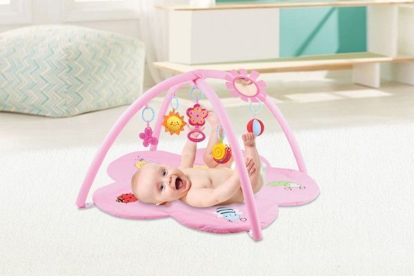 Развивающий коврик Shantou с дугами Розовый цветок 90х88х51 см I1313209