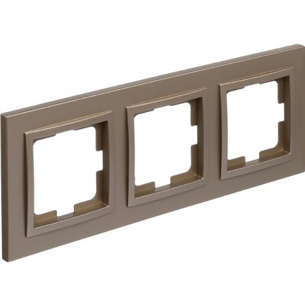 Рамка тримісна Mono Despina універсальна титан 102-220000-162