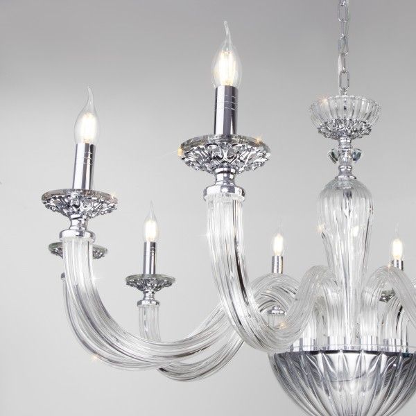 Люстра підвісна Strotskis Olenna 10x60 Вт E14 хром 318/10 