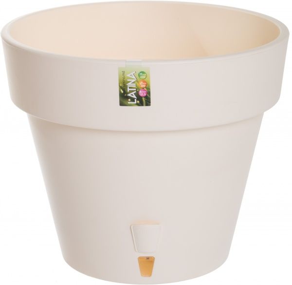 Горщик пластиковий Santino Latina круглий 11,5л кремовий 