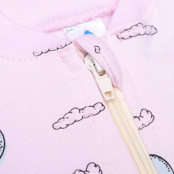 Комбінезон для дівчинки Minikin 201470156 р.56 молочний із принтом 