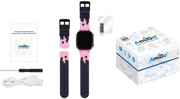 Смарт-часы детские AmiGo GO008 MILKY pink