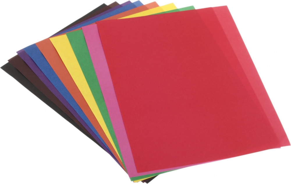 Набір кольорового паперу А4 9 аркушів односторонній