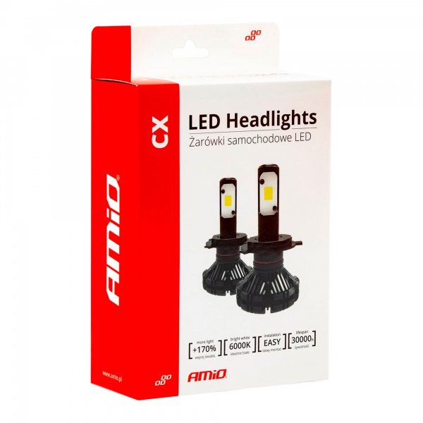 Автолампа светодиодная AMiO CX H7 30 Вт 2 шт.(1074)