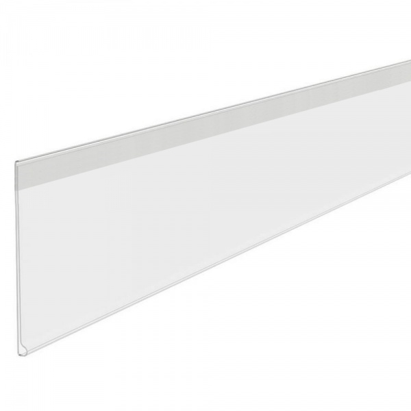 Ценникодержатель планка 60 мм прозрачная 1000 мм самоклеющаяся 10 шт.
