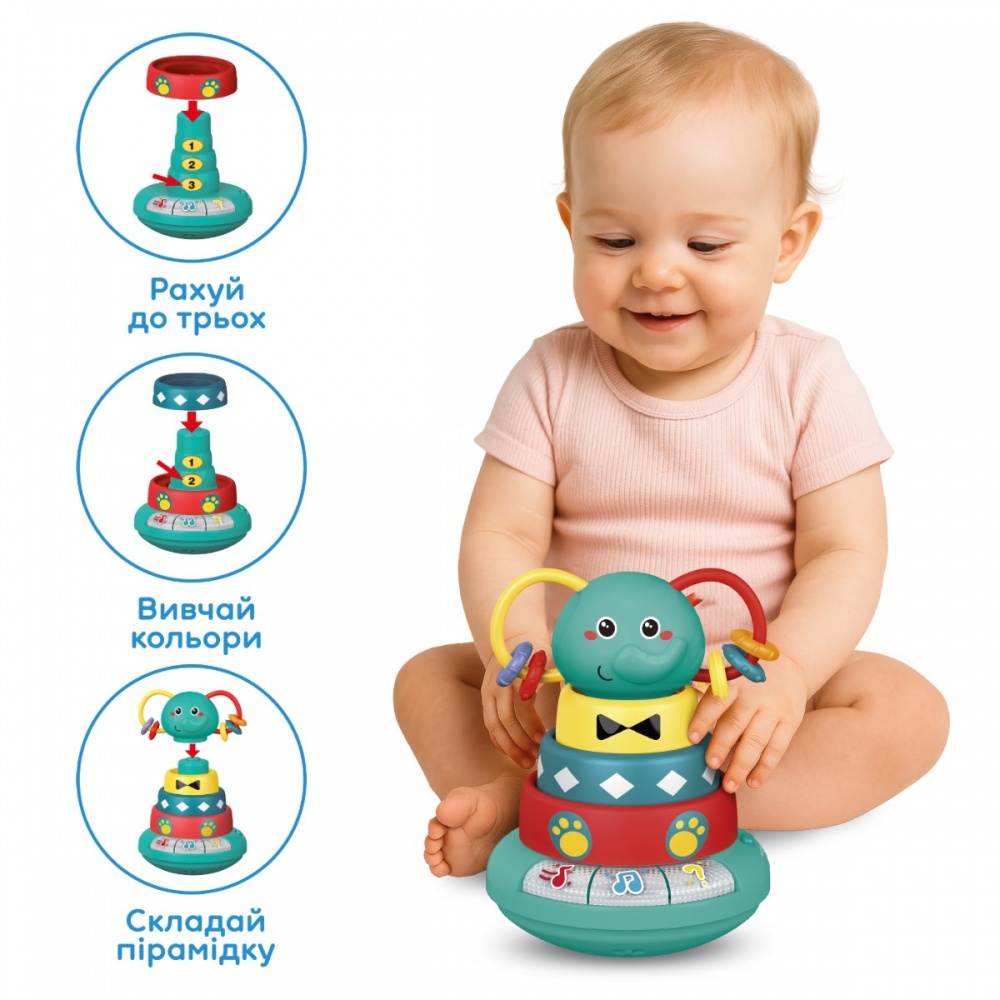 Развивающая игрушка Kiddi Smart Слоненок Грайко 1305-UK