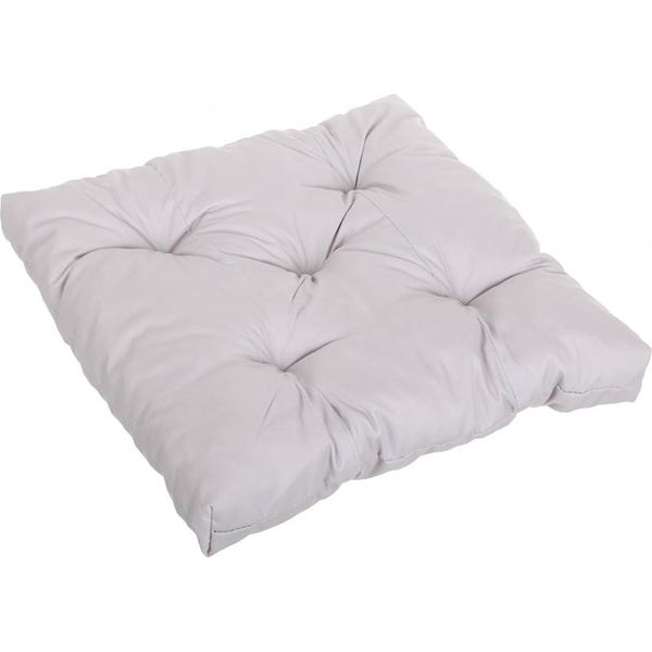 Подушка на стілець Indigo стебнована серія Puff 40х40х8 см сіра