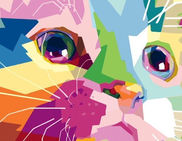 Набір, техніка акриловий живопис за номерами Cute Cat Rosa Start 