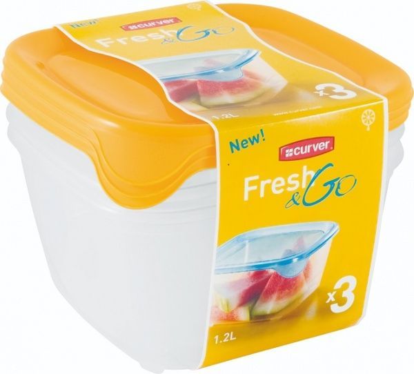 Набор контейнеров Fresh & Go 1,2 л желтый Curver