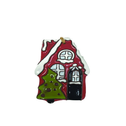Декоративна новорічна фігура Пряник-будиночок 14 см 