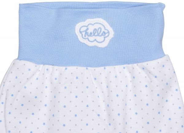 Ползунки для мальчиков Baby Veres Hello Bunny р.74 бело-голубой 