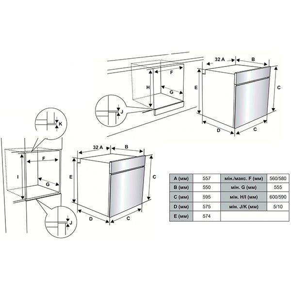 Духовка электрическая Interline OEE 620 BK
