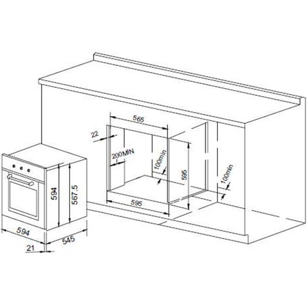 Духовой шкаф электрический Pyramida F 82 IV/R
