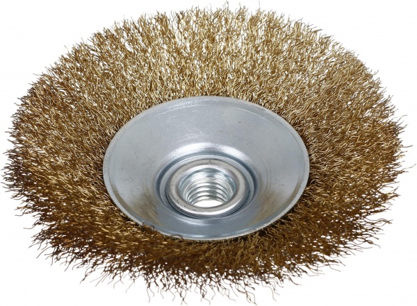 Щітка конусна для шліфмашини d115 мм M14 дріт рифлений Expert