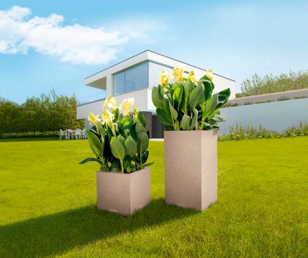 Вазон декоративный Lechuza Canto Square 30 квадратный 3л серый камень (13700) 