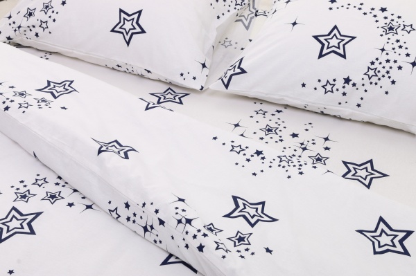 Комплект постільної білизни Galaxy 2 білий із принтом UP! (Underprice) 