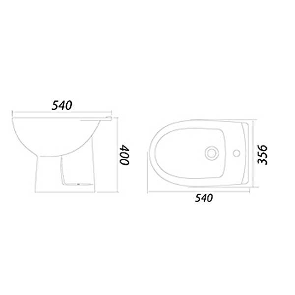 Биде Colombo Акцент S12501100 с переливом