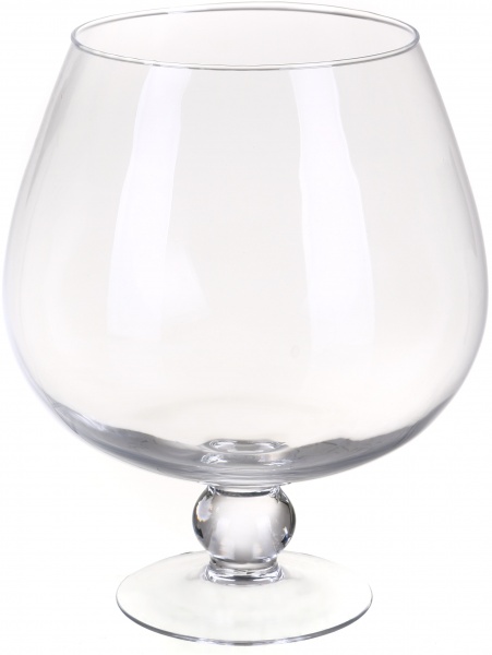 Ваза скляна прозора коньячка H290D220 29 см 