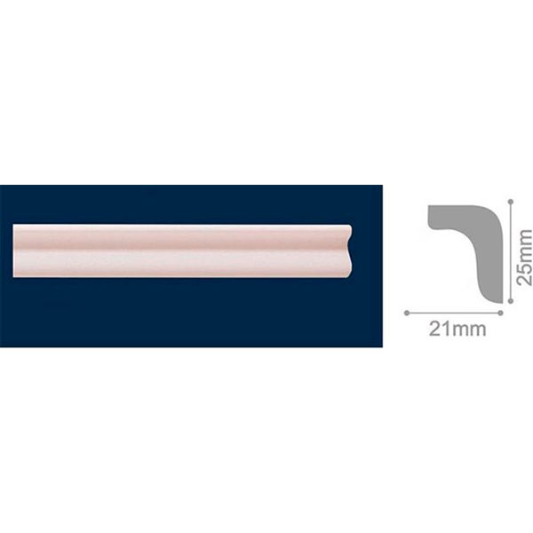 Потолочный плинтус Dardan LY 1125 2000x21x25мм 