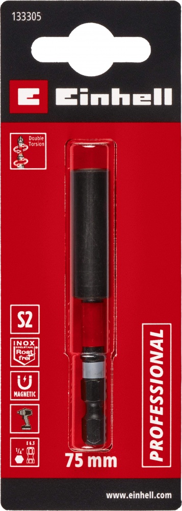 Держатель бит Einhell ударный S2 75 мм 1 шт. 133305