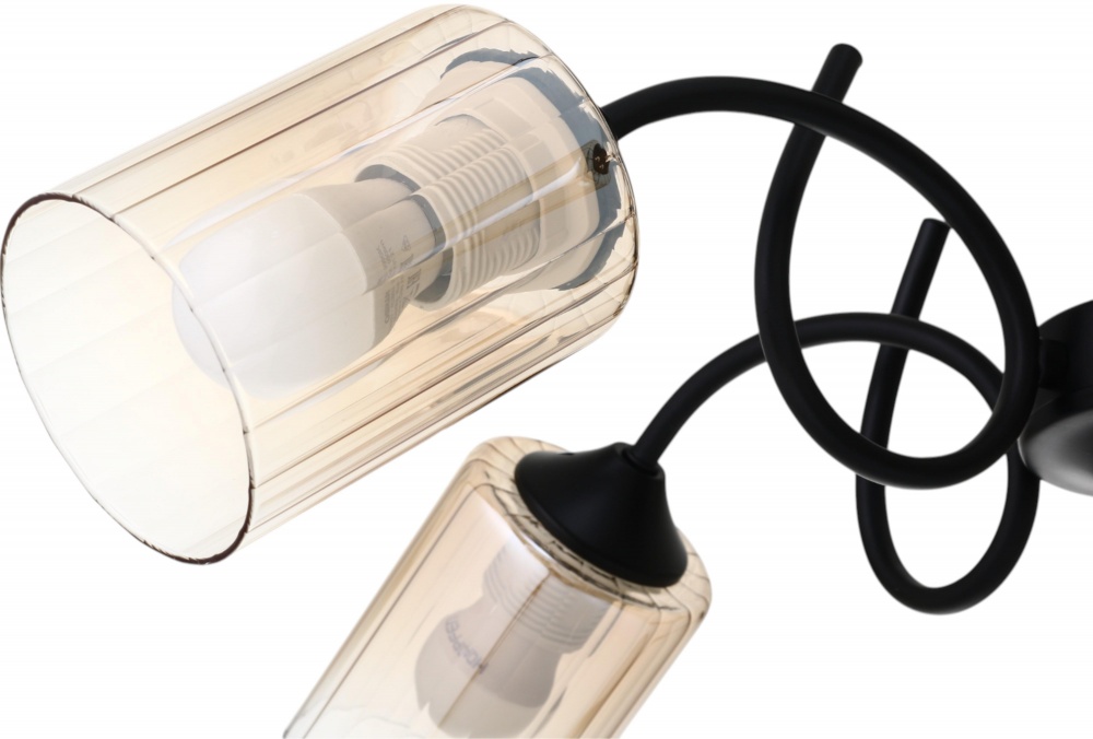 Люстра потолочная Sensio Scorpius 5x40 Вт E27 черный/дымчатый ALG-07517/5