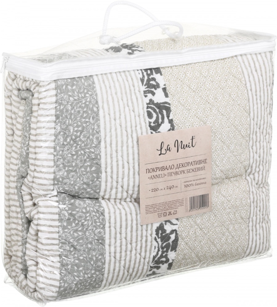 Покривало декоративне Anneli 220x240 см La Nuit бежевий