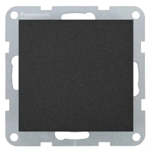 Механизм выключателя одноклавишный Panasonic Karre Plus 55 без подсветки черный WDTT00012BL-UA1