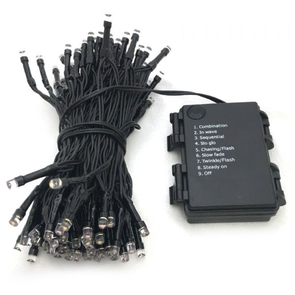 Декоративная гирлянда Джаз Лайт LD120-GM-BO встроенный светодиод (LED) 120 ламп 12 м