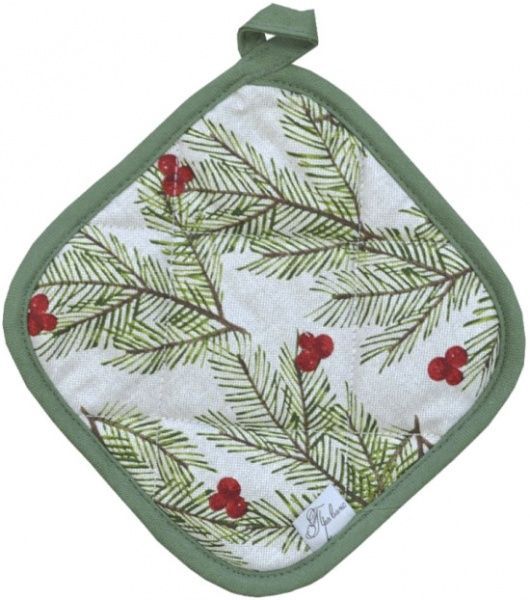 Прихватка Елка 20x20 см зеленый Прованс 
