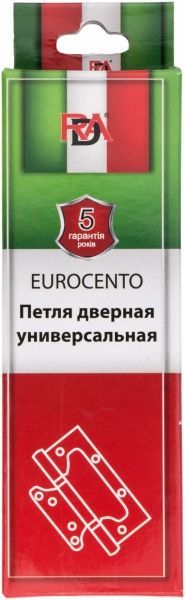 Петля евро  RDA 30946 Eurocento 100x2.5 мм латунь 2 шт