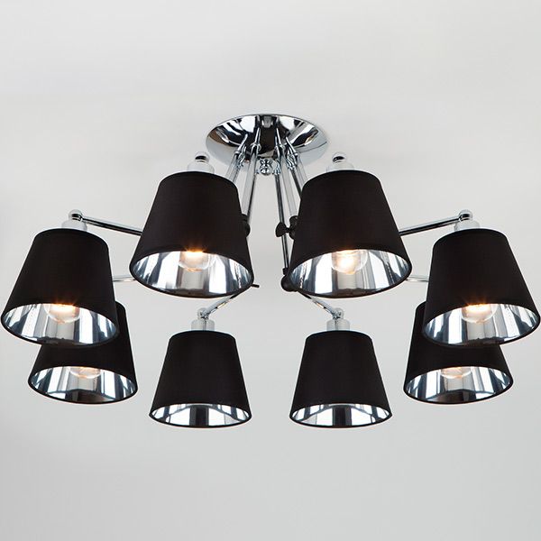 Люстра потолочная Strotskis Koby 8x40 Вт E14 хром/черный 70063/8 