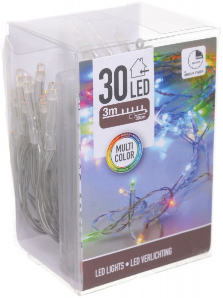 Электрогирлянда AхS300240 встроенный светодиод (LED) 30 ламп 3,3 м 