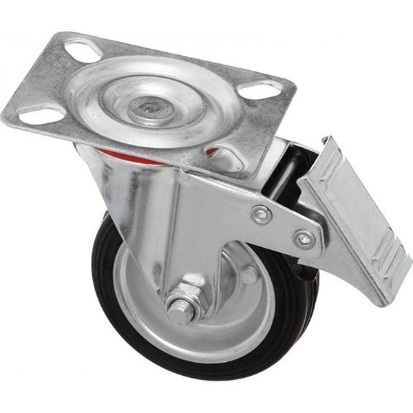 Колесо з площадкою і гальмом d75 мм 38075