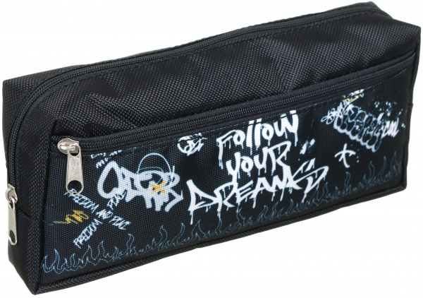 Пенал на блискавці Graffiti Іди за мрією Lider різнокольоровий