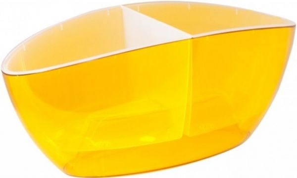 Кашпо пластикове Алеана Орхідея овальний бурштиновий (115050) 