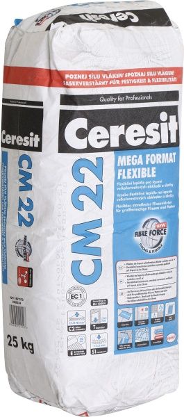 Клей для плитки Ceresit СМ 22 Mega Format Flexible 25кг