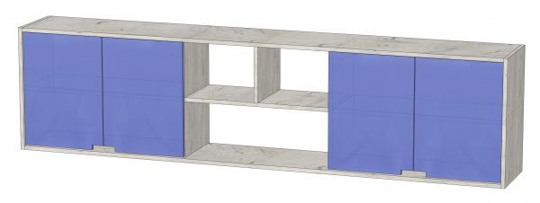 Полка для книг Lion Тетрис дуб крафт/скай 2036x302 мм 