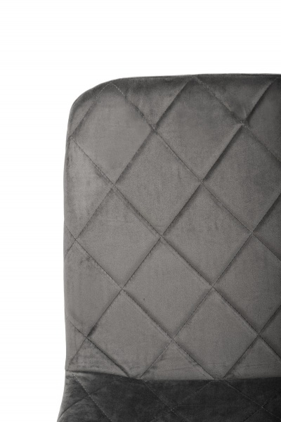 Стілець обідній Лаціо велюр сірий/чорний