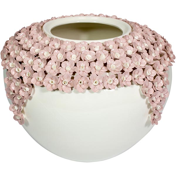 Ваза декоративная Пина розовая 22 см