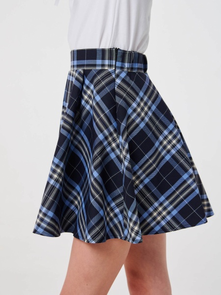 Юбка Smil р.140 синийголубойклетка 120361 