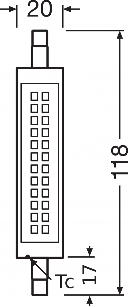 Лампа светодиодная Ledvance 12 Вт R7S 220 В 2700 К