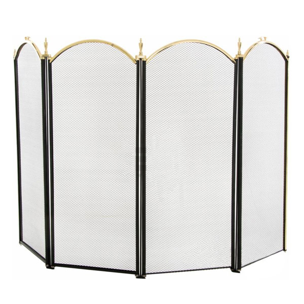 Каминная сетка 4РВ 80х131 см золото с черным