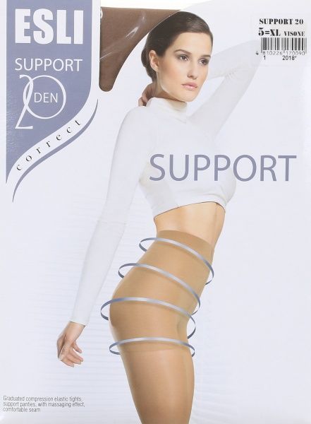 Колготки женские ESLI Support Support 20 den visone р. 5 бежевый 