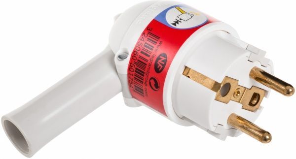 Вилка электрическая с рычагом Legrand 50175 с заземлением 250В 16А IP20 белый