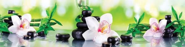 Наклейка на кухонный фартук Zatarga Орхидея и бамбук 65x250 см